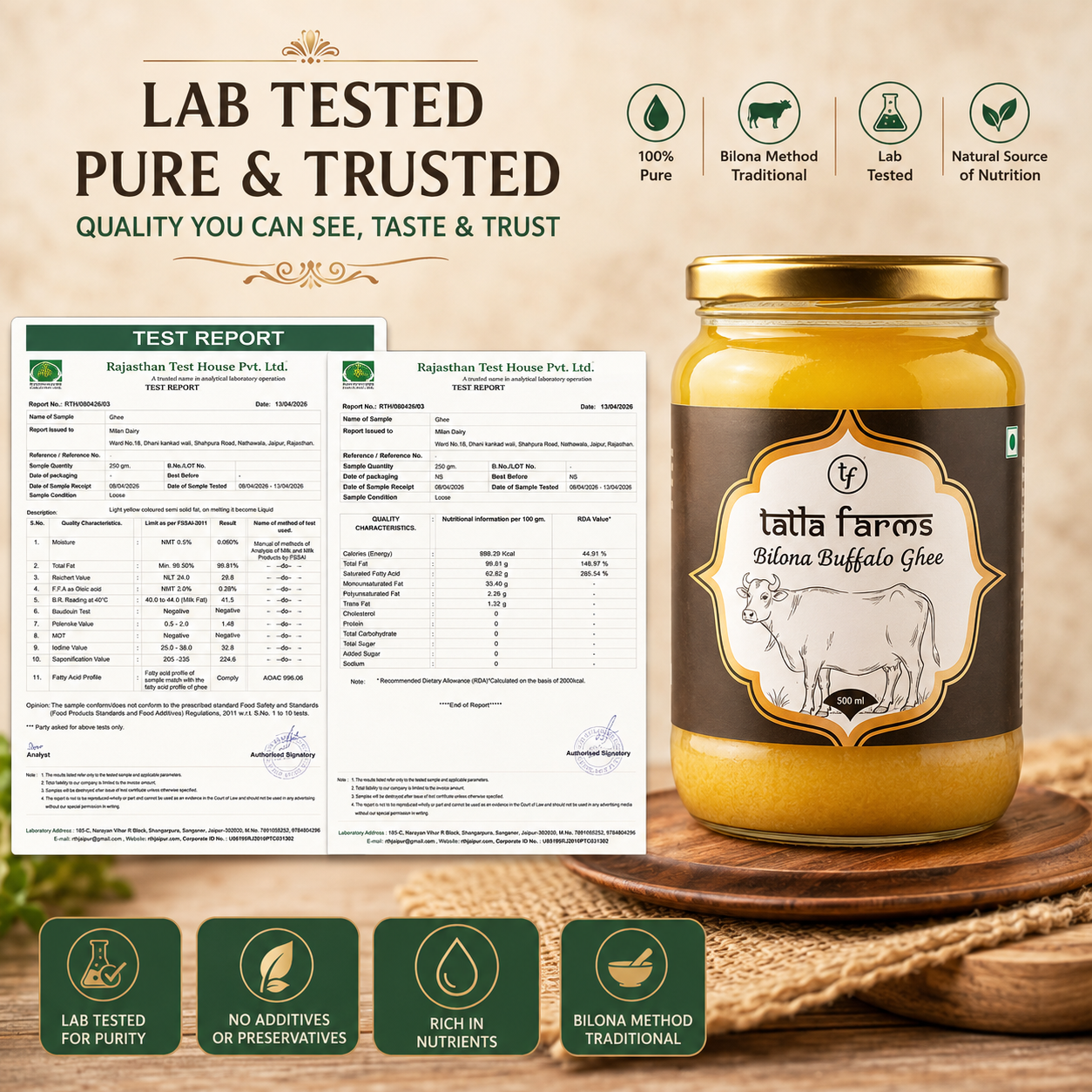 Tatla Farms Buffalo Ghee 1000 ML